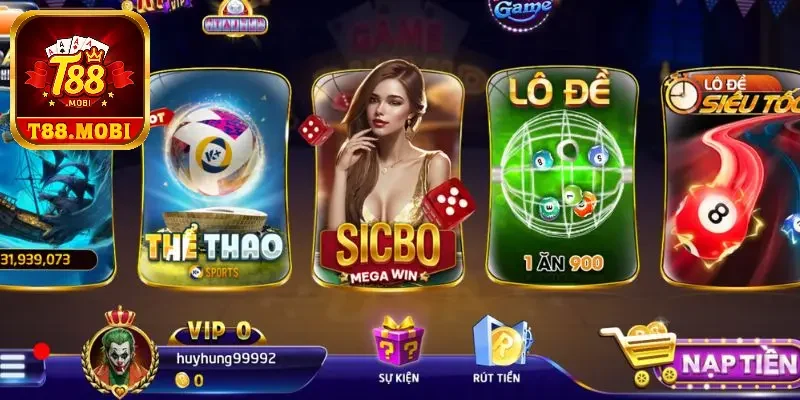 Giới thiệu T88 Cùng Những Siêu Phẩm Cá Cược Nổi Bật Nhất 3 Liệt kê những sảnh game và sản phẩm cá cược hấp dẫn