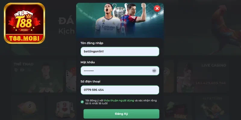 Đăng Ký T88 Theo Quy Trình Chuẩn Xác Chỉ Trong 2 Phút 2 Thực hiện quy trình đăng ký T88 trên ứng dụng